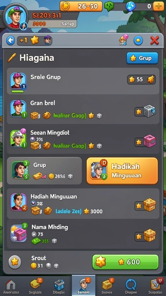 Beragam tema permainan yang seru dan menarik.