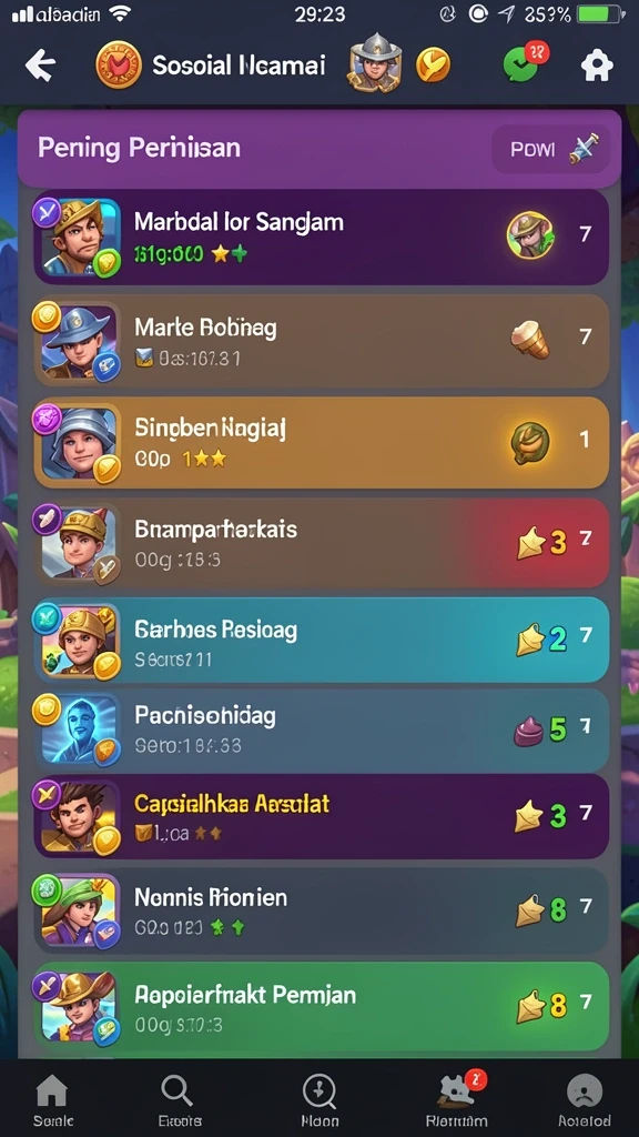 Tangkapan layar menampilkan level yang penuh dengan rintangan.