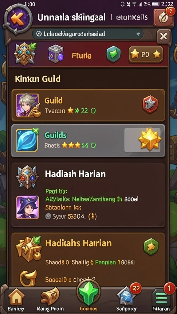 Tampilan awal game yang menarik dan penuh warna.
