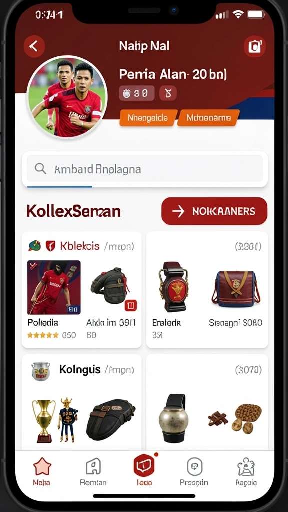 Fitur interaksi sosial untuk berkomunikasi dengan pemain lain.