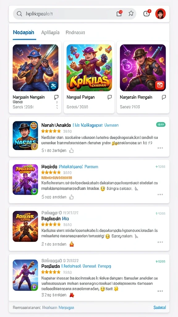 Lingkungan permainan yang beragam dan penuh warna.