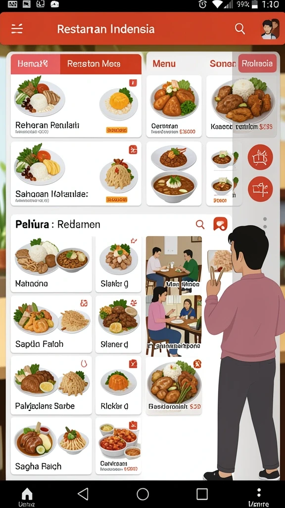 Tampilan antarmuka aplikasi yang modern dan menarik.