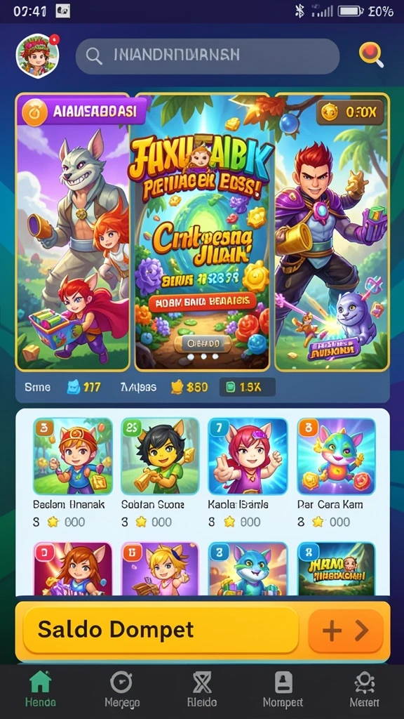 Screenshot aplikasi MPO1221 menampilkan leaderboard skor tertinggi.