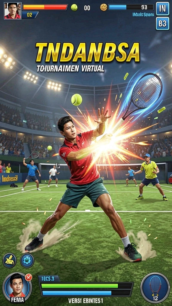 Karakter panda yang penuh gaya dengan kostum unik.