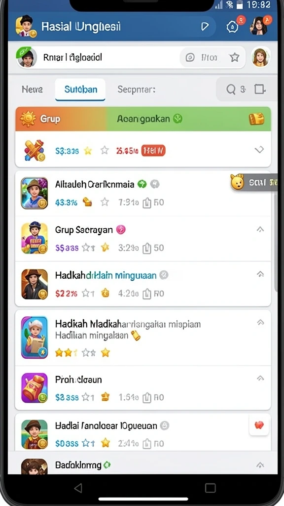 Screenshot menunjukkan tampilan antarmuka permainan yang menarik.