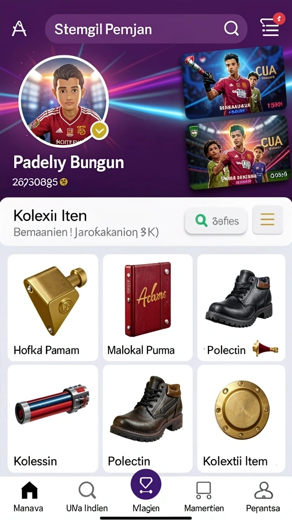 Screenshot menampilkan grafik yang memukau dan karakter yang berwarna-warni.