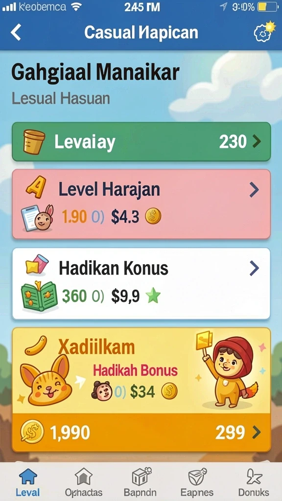 Fitur leaderboard untuk melihat peringkat pemain.