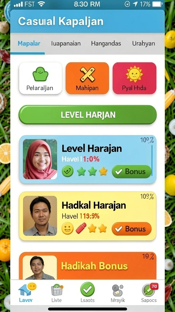 Mode permainan yang beragam dan menyenangkan.